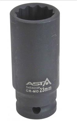 "Ključ nasadni kovani 23 mm 12-ugaoni prihvat 1/2"" dužine 78 mm ASTA"